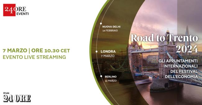Locandina invito Road To Trento 2024 - Londra 7 marzo 2024 